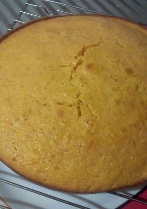 Una foto de Bizcochuelo de naranja y zanahoria