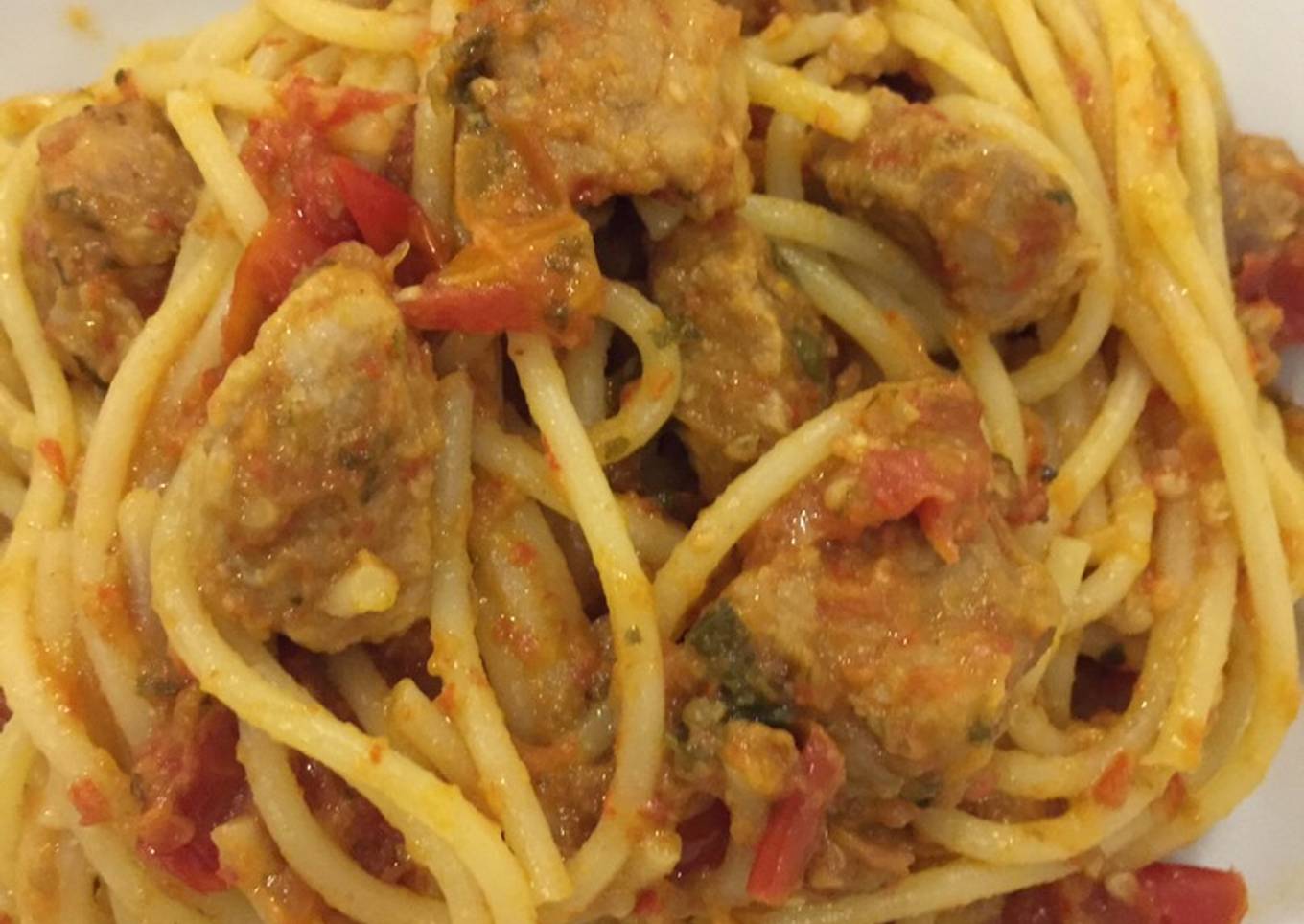 Spicy Pork Spaghetti