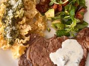 A picture of steak blue cheese