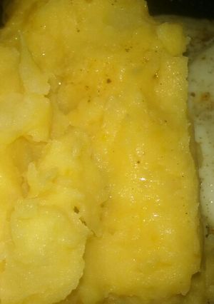 Una foto de Puré de calabaza y papas
