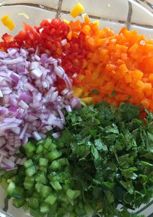 A picture of Mango salsa.