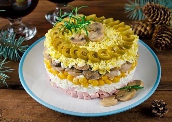 Новогодний Салат С Шампиньонами Новогодний Салат С Шампиньонами
