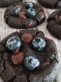 Deep black blueberry cookies