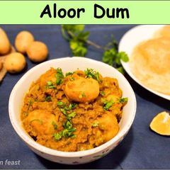 A picture of Dum Aloo in Bengali style.
