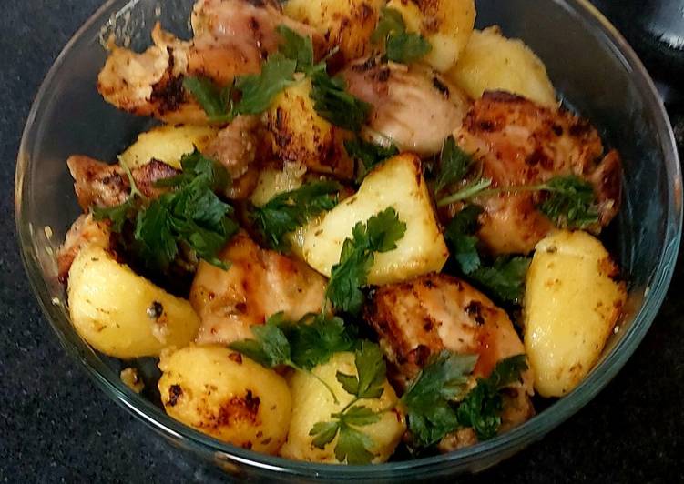 Greek Chicken & Potatoes ๐#mainmeal