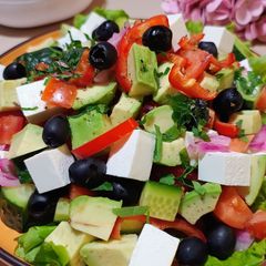 A picture of Fresh Avocado, Feta and Vegetable Salad — Bright Side for Any Dinner ❤️.