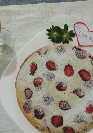 Foto resep Strawberry Cake with Strawberry Sauce