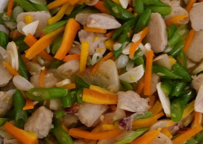 Resep Tumis Buncis Wortel Bakso oleh stephani - Cookpad
