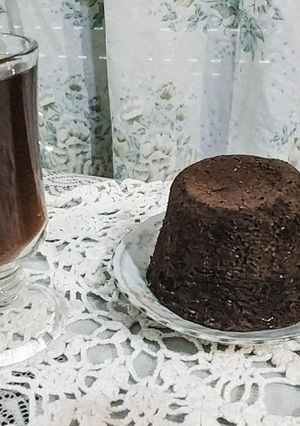 Una foto de Bizcocho de cacao en taza