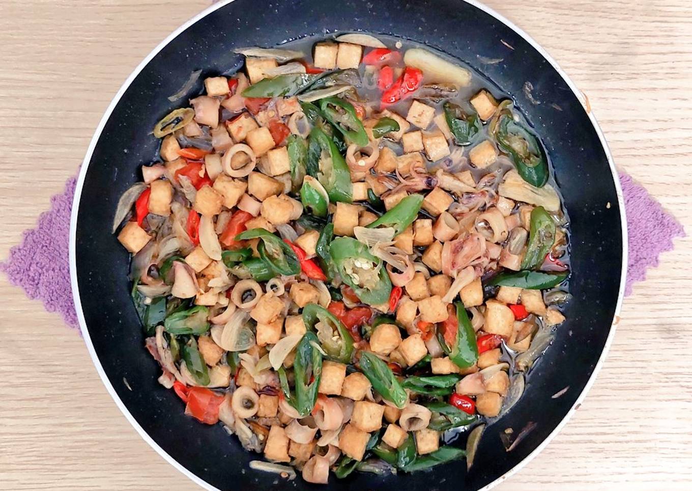 Oseng Cumi Asin dan Tahu