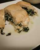 Pollo relleno de crema de espinaca