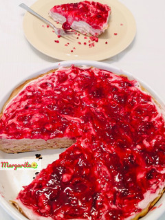 Málnás-mascarponés palacsinta lasagne recept fotója