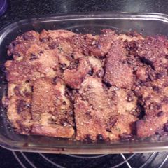 A picture of Fruit Crossiant Choco Pudding.