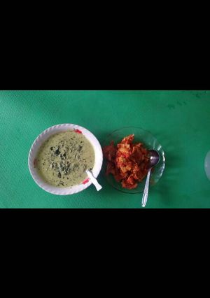 Foto resep Ikan asin sambal dan daun ubi tumbuk