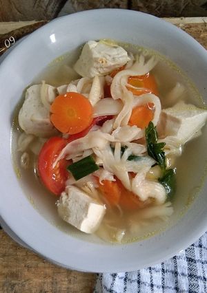 Foto resep 61. Sup tahu jamur tiram
