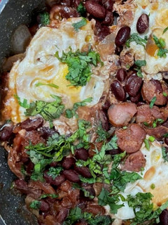 Foto de Feijão com Ovos e Choriço