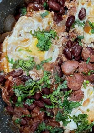 Foto de Feijão com Ovos e Choriço
