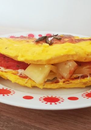 Töltött omlett recept fotója