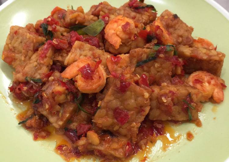 Resep Sambal Udang dan Tempe Mantaap👍🏽, Bisa Manjain Lidah