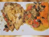 Pollo al horno en olla con champiñones 😃