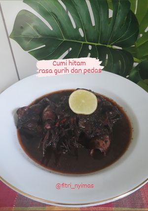 Foto resep Cumi hitam dengan rasa gurih dan pedas
