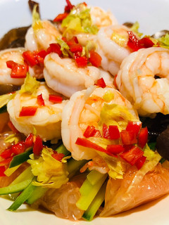 海鮮葡萄柚沙拉 的食譜成品照片