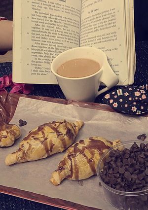 A picture of Chocolate croissants.