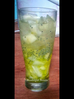 Foto resep Es Timun Selasih Sirup Melon
