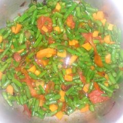 A picture of French beans veggies stew.
