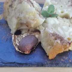 Una foto de Postre de macarrones. Receta fácil