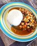 Carne picante con arroz blanco 🇵🇪