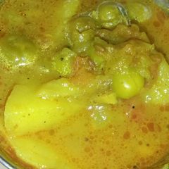 A picture of Aloo matar ke sabzi.