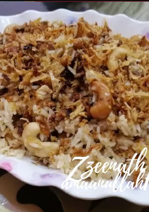 A picture of Kaju Rice (Cashewnut Rice).