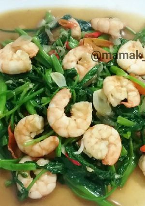 Foto resep Kangkung Terasi Rencah Udang