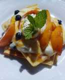 Peach strudel waffle
