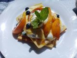 Peach strudel waffle