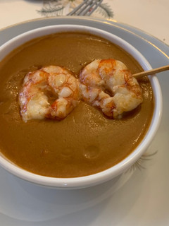 Una foto de Crema ligera de gambas