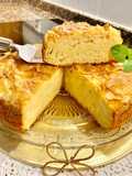 Pastel de manzanas y limón con cobertura crujiente