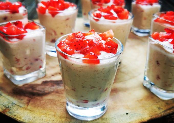 Mousse banane/fraise