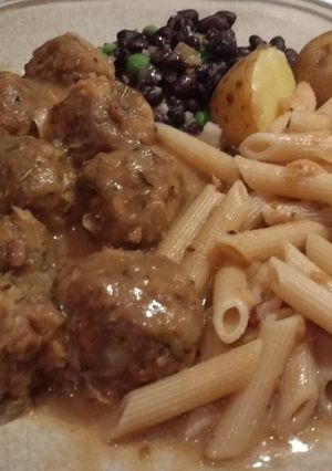 A picture of Vegan Swedish Köttbullar.
