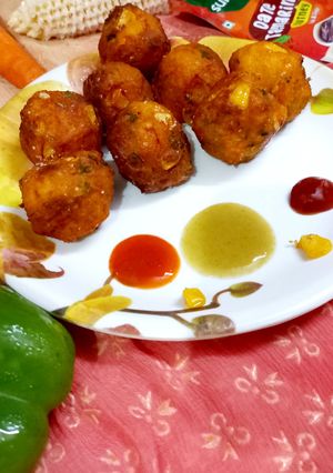 A picture of Satvic Corn {Triple C} Fritters.