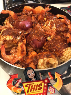 A picture of Shrimp boil Louisiana style.