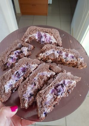 Áfonyás túró rudi szelet zabpehelyből recept fotója