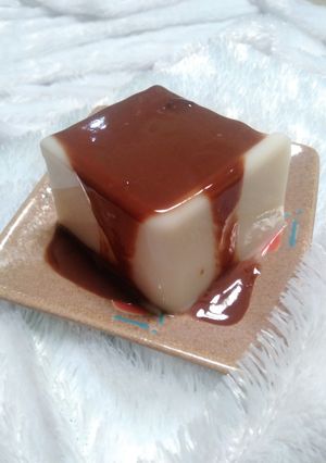 Foto resep Puding susu mangga vla cokelat