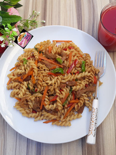 A picture of Fusilli Pasta Stir Fry.
