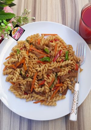 A picture of Fusilli Pasta Stir Fry.