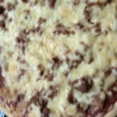 A picture of Steak pizza#eid challenge #wheat flour challenge.