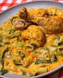 Szaftos csirkecombok cukkinivel. (low carb.)