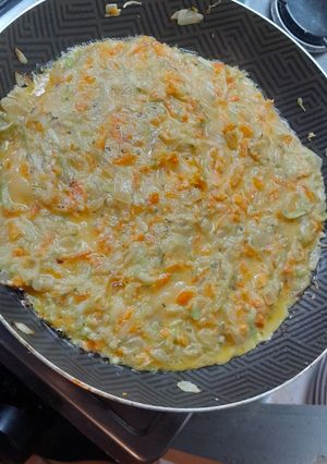 Una foto de Tortilla de zucchini rellena