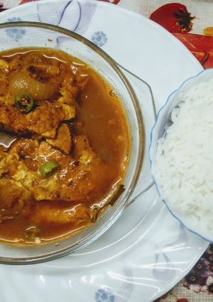 A picture of Egg Omelette Bengali Style Curry.